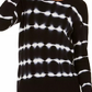 Suéter listrado tie-dye de algodão feminino da INC International Concepts, tamanho pequeno, preto, tamanho pequeno, P/M