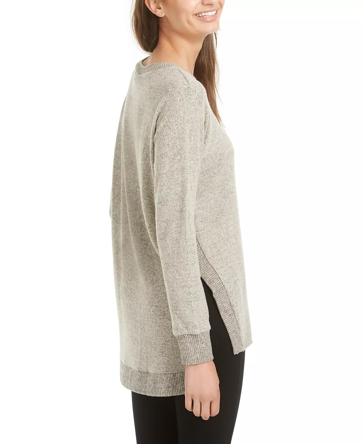 Blusa túnica brilhante BCX Juniors com colar, preta, tamanho pequeno