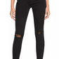 Calça jeans skinny preta rasgada e lavada, cintura alta, feminina, da Hudson Jeans, tamanho 31