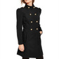 INC International Concepts Casaco feminino trespassado preto tamanho médio
