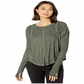 Camiseta manga longa Lay up do Movimento Feminino Free People, tamanho grande, verde