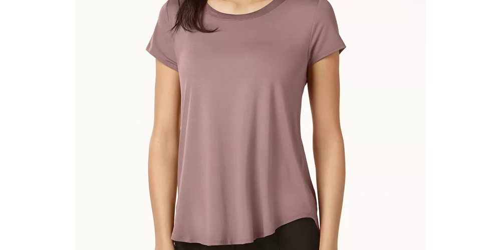 Alfani Top feminino pequeno com acabamento em cetim e pregas nas costas, tamanho pequeno, vermelho