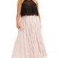 Vestido de malha com glitter Teeze Me feminino, estilo trendy plus size, rosa, tamanho 18