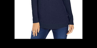 Suéter feminino com decote em V Charter Club, azul, tamanho XX-G