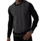 Suéter de malha texturizada masculino Sean John, preto, tamanho XX-G