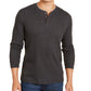 Camisa Henley Masculina Club Room Cinza Tamanho Grande