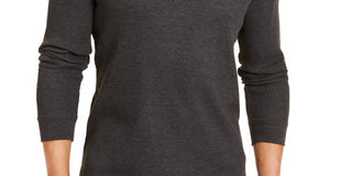 Camisa Henley Masculina Club Room Cinza Tamanho Grande