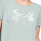 Under Armour Camiseta Feminina Graphic Script Logo Fashion Manga Curta Azul Tamanho Médio