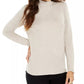 Blusa feminina estilo &amp; co com gola falsa marrom tamanho PM