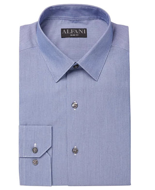 Alfani Men's Dress Shirt Long Sleeves Button Down Shirt Purple Size 14.5/32-33