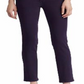 Calça jeans feminina Ralph Lauren com zíper e bolsos no tornozelo, perna reta, roxa, tamanho 14