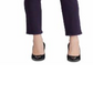 Calça jeans feminina Ralph Lauren com zíper e bolsos no tornozelo, perna reta, roxa, tamanho 14