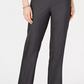 Calça feminina estilo &amp; co com controle de barriga, perna reta, cinza, tamanho 14, pequena