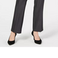 Calça feminina estilo &amp; co com controle de barriga, perna reta, cinza, tamanho 14, pequena