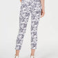 Calça jeans skinny estampada com controle de barriga feminina Charter Club, tamanho 14, branca