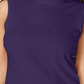 Karen Scott Blusa feminina sem mangas com decote falso, roxa, tamanho XX-G