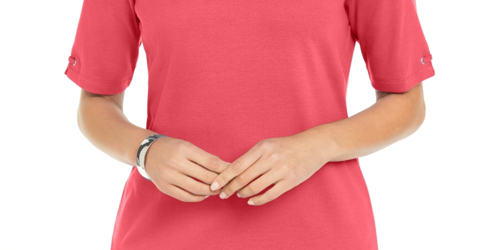 Karen Scott Top Feminino de Algodão com Argola Laranja Tamanho P