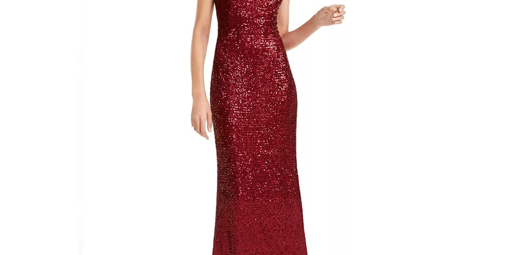 Vestido Jump Junior com amarração nas costas e lantejoulas vermelho tamanho 1/2