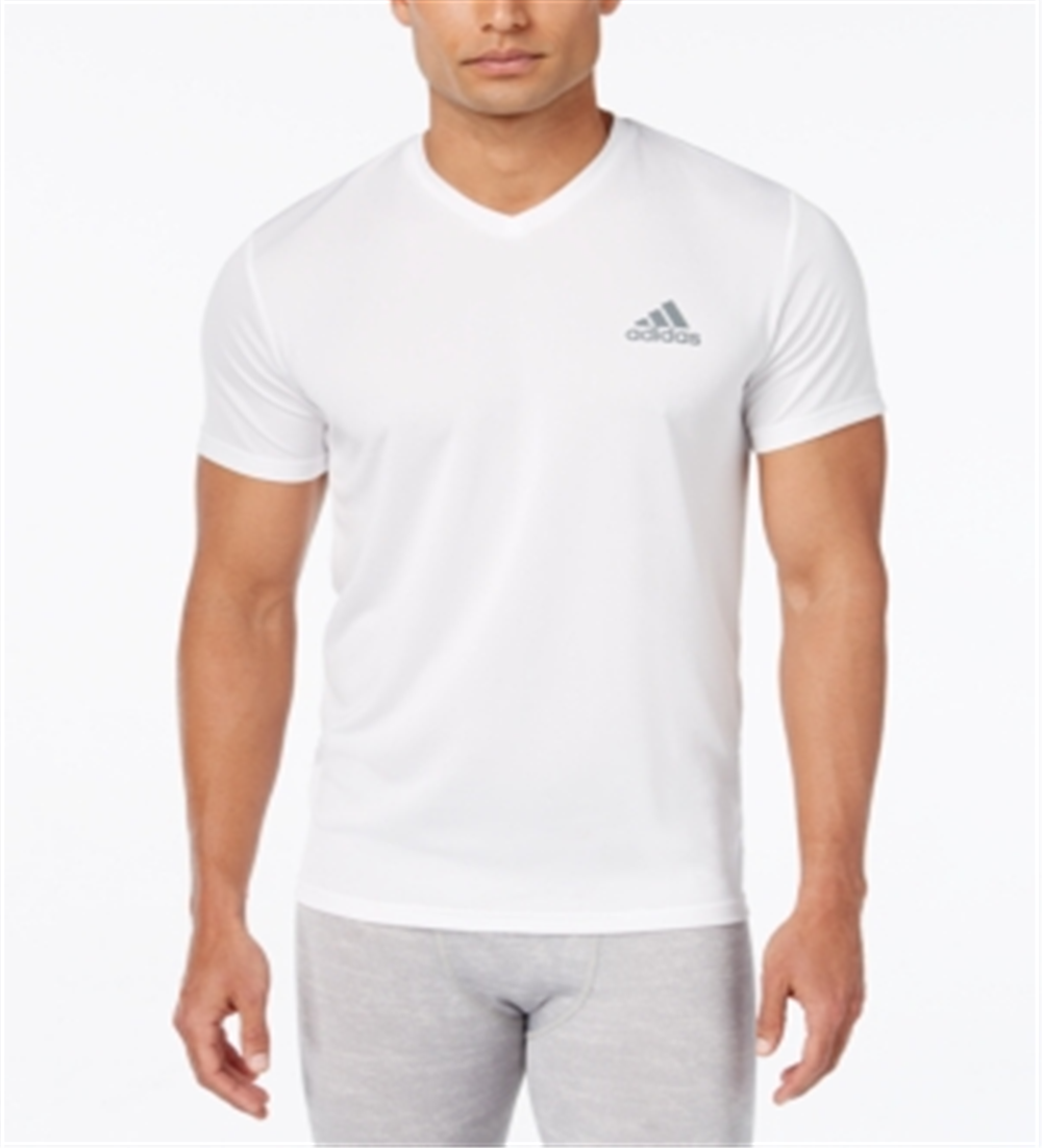 Camiseta Adidas Essentials Masculina Branca Tamanho Médio