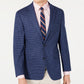 Blazer masculino xadrez Tommy Hilfiger azul com dois botões, tamanho 40