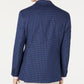Blazer masculino xadrez Tommy Hilfiger azul com dois botões, tamanho 40