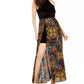 Vestido longo estampado com decote halter feminino Thalia Sodi, preto, tamanho extrapequeno