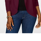 Karen Scott Cardigan Feminino Frente Aberta Marrom Tamanho P