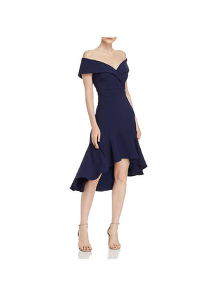 Vestido midi de crepe tomara que caia Aqua feminino, azul, tamanho 8