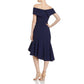 Vestido midi de crepe tomara que caia Aqua feminino, azul, tamanho 8