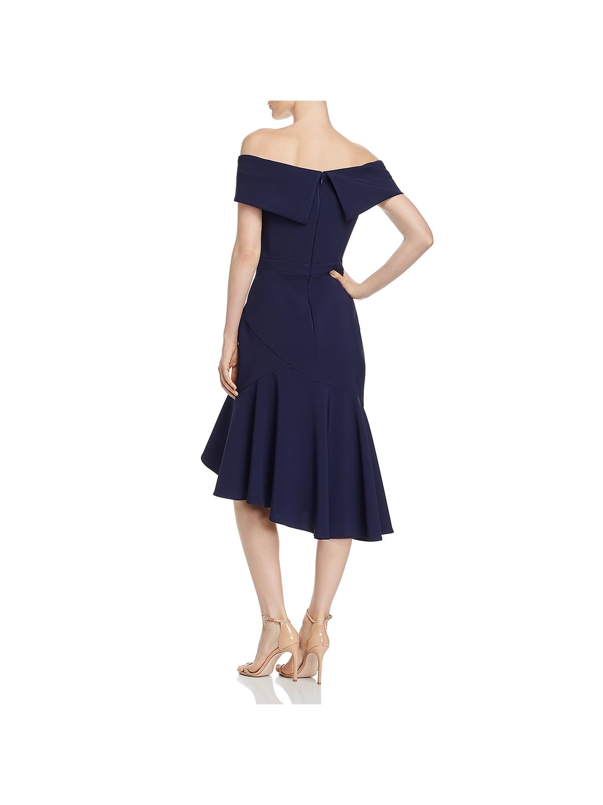 Vestido midi de crepe tomara que caia Aqua feminino, azul, tamanho 8