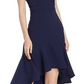 Vestido midi de crepe tomara que caia Aqua feminino, azul, tamanho 8