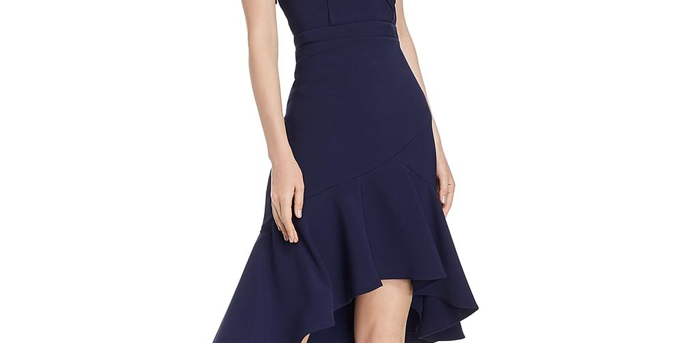 Vestido midi de crepe tomara que caia Aqua feminino, azul, tamanho 8
