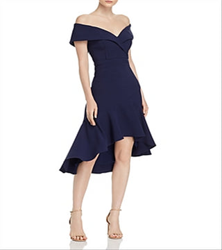 Vestido midi de crepe tomara que caia Aqua feminino, azul, tamanho 8
