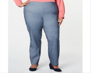 Calça skinny feminina Charter Club Plus Tummy Control de cintura alta, azul, tamanho 14W