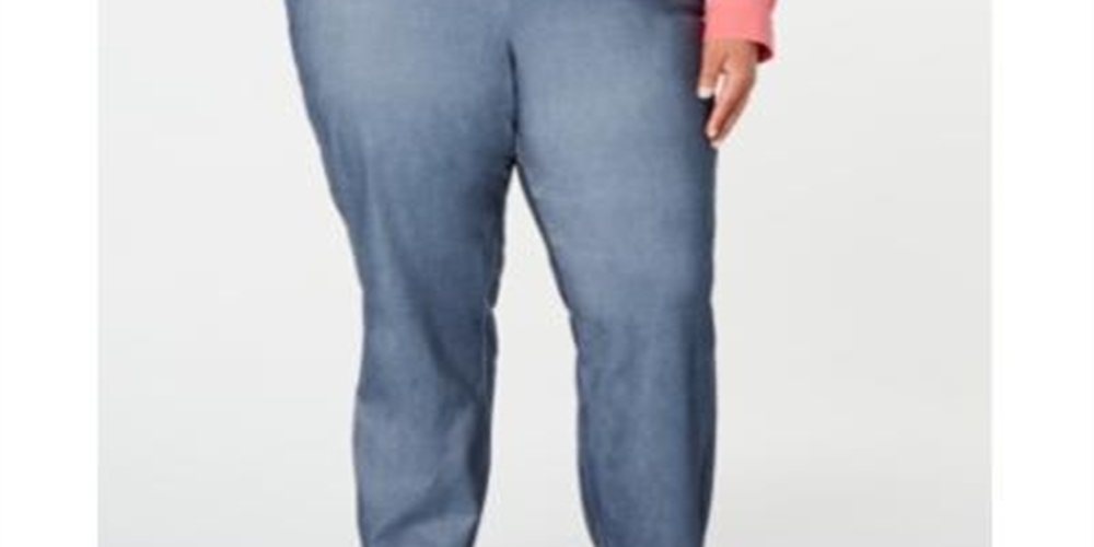 Calça skinny feminina Charter Club Plus Tummy Control de cintura alta, azul, tamanho 14W