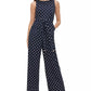Macacão Tommy Hilfiger Feminino Bolinhas Cintura Amarrada Azul Tamanho 14