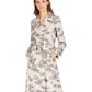 Jaqueta trench coat feminina com bolsos florais da INC International Concepts, cinza, tamanho grande