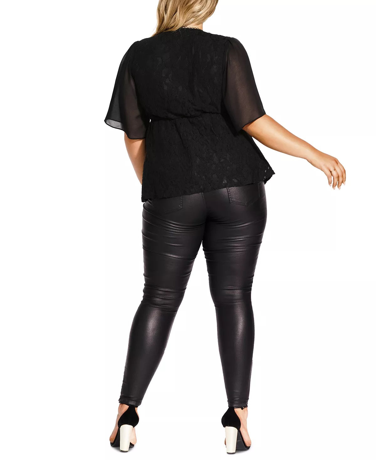 Top Feminino City Chic Trendy Plus High Born Preto Tamanho 18W