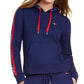 Tommy Hilfiger Moletom com capuz feminino com logotipo esportivo vermelho tamanho XX-G