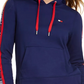 Tommy Hilfiger Moletom com capuz feminino com logotipo esportivo vermelho tamanho XX-G