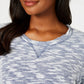 Moletom Karen Scott Feminino Marled Azul Tamanho X-G