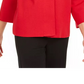 Cardigan feminino JM Collection com broche para festa de fim de ano, vermelho, tamanho extragrande