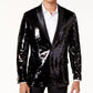 Blazer masculino slim fit reversível com lantejoulas e escamas pretas, tamanho 3XLT, da INC International Concepts