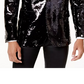 Blazer masculino slim fit reversível com lantejoulas e escamas pretas, tamanho 3XLT, da INC International Concepts