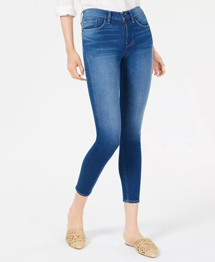 Calça jeans skinny feminina Hudson Jeans Nico Ankle, azul, tamanho 28