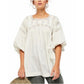 Túnica feminina de renda azaléia Free People Mineral Off White Natural Tamanho Médio