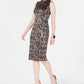 Vestido feminino de renda com decote falso e lantejoulas da INC International Concepts, preto, tamanho 8