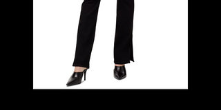 Calça jeans feminina Sanctuary com fenda e corte estilo bootcut, preta, tamanho 28