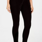 Leggings de veludo femininas JM Collection, pretas, tamanho pequeno