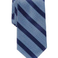 Gravata listrada Brookford masculina Perry Ellis, azul/marrom, tamanho único